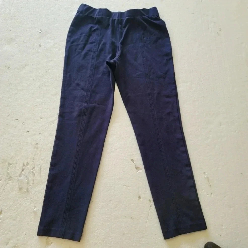 THALIAN Womens Sz 10 Career Pants Pull On Ankle Straight Elastic Waist Dress